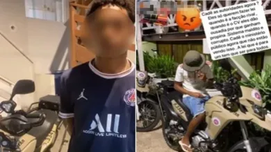 Imagens circulam nas redes sociais com o jovem montado em uma motocicleta | Foto: Reprodução/Vídeo
