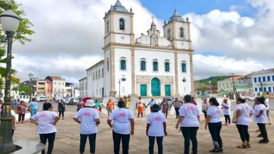 Prefeitura de Santo Amaro leva qualidade de vida para terceira idade realizando aulão para idosos. Foto: Reprodução/Ascom Santo Amaro