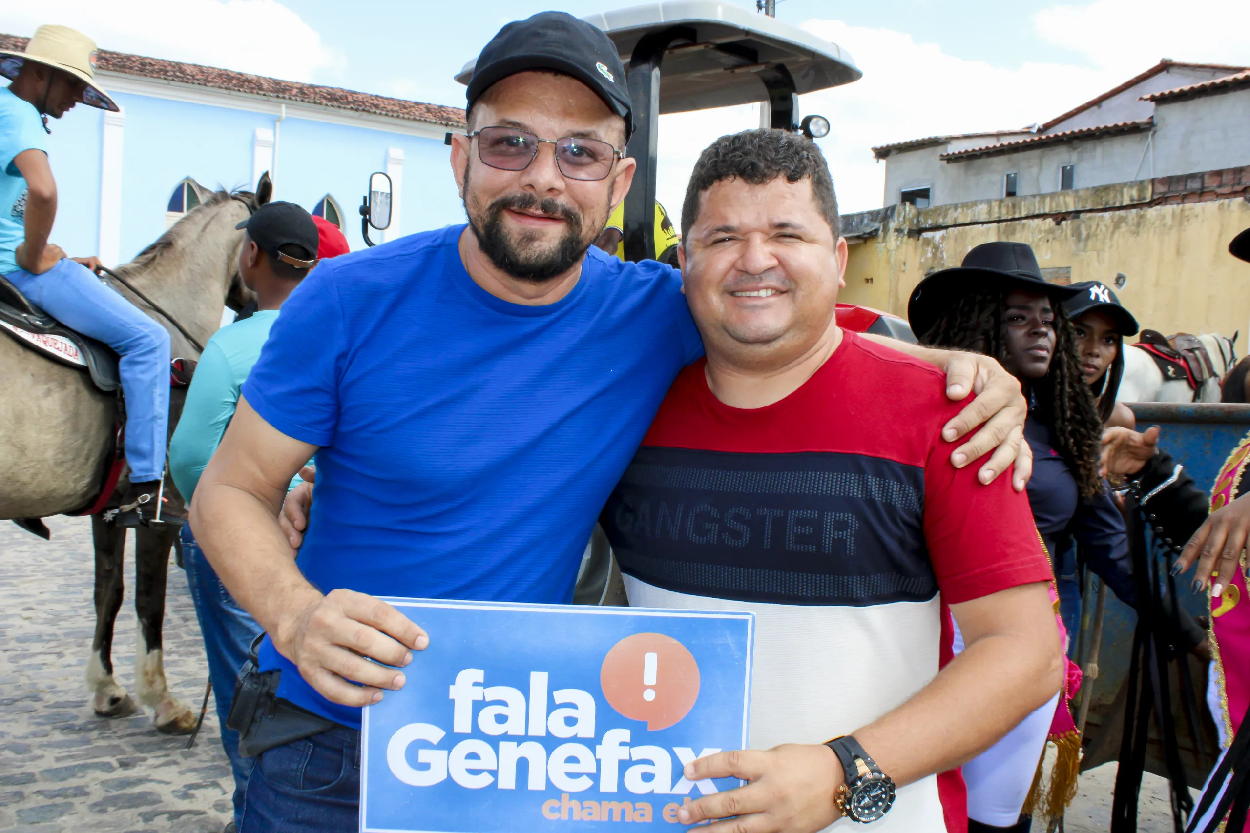 Presidente da Câmara Municipal de Amélia Rodrigues, Valter Reis (PDT) e o vereador Lucas Pires (PCdoB) - Foto: Fala Genefax