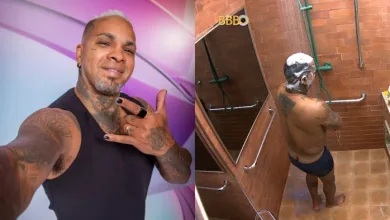 BBB 24: Rodriguinho esquece câmeras e mostra demais no banho - Foto: Reprodução/Rede Globo