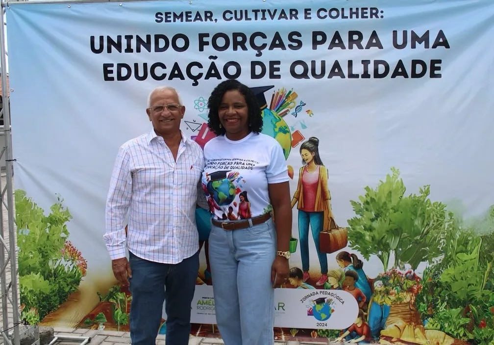 Evento contou com a presença do prefeito João Bahia (PSD) e da  Secretária de Educação, Gilmara Belmon. Foto: Reprodução/Ascom Amélia Rodrigues