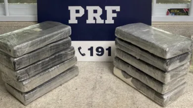 PRF intercepta cerca de 10kg de cocaína na BR-116- Foto: Reprodução/Nucom PRF