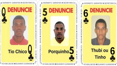 SSP-BA divulga três novas cartas do Baralho do Crime. - Foto: Divulgação/SSP-BA