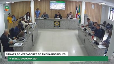 Assista a 9ª Sessão Ordinária da Câmara Municipal de Amélia Rodrigues- Foto: Reprodução/ Vídeo