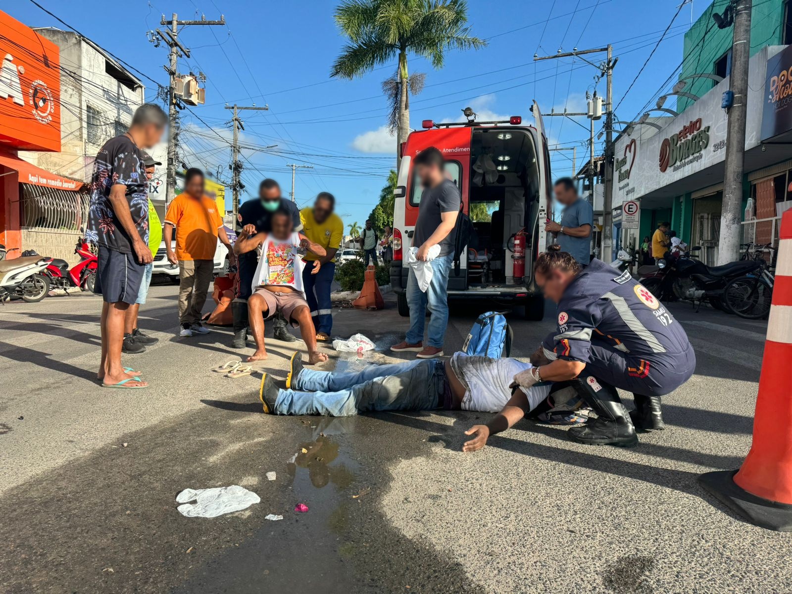 Colisão entre Motociclista e ciclista deixa feridos em Amélia Rodrigues- Foto: Reprodução