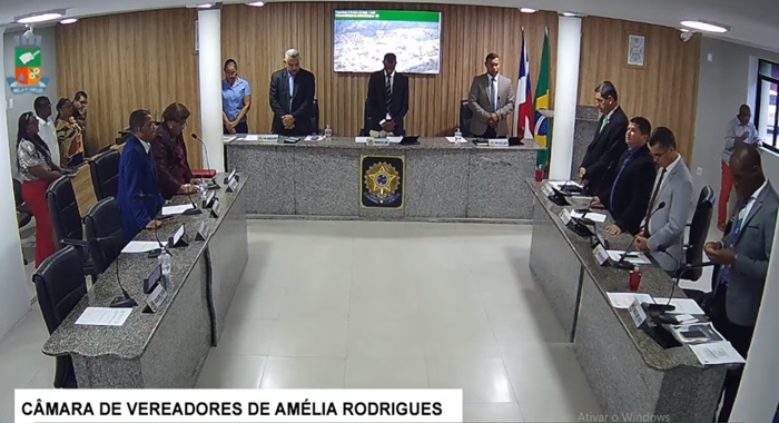 Assista a 11ª Sessão Ordinária da Câmara Municipal de Amélia Rodrigues- Foto: Vídeo/ Reprodução