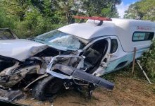 Motorista de ambulância morre após batida com caminhão no sul da Bahia — Foto: Reprodução/Redes Sociais